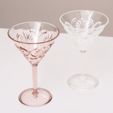 Acrylic Martini Glass-Indigo Love-Lot 39 Store & Cafe