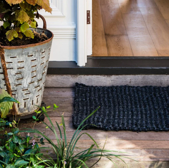 Graphite Jute Oversized Mat 70 x 140