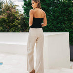 Linen Pant - Oatmeal-White Closet-Lot 39 Store & Cafe