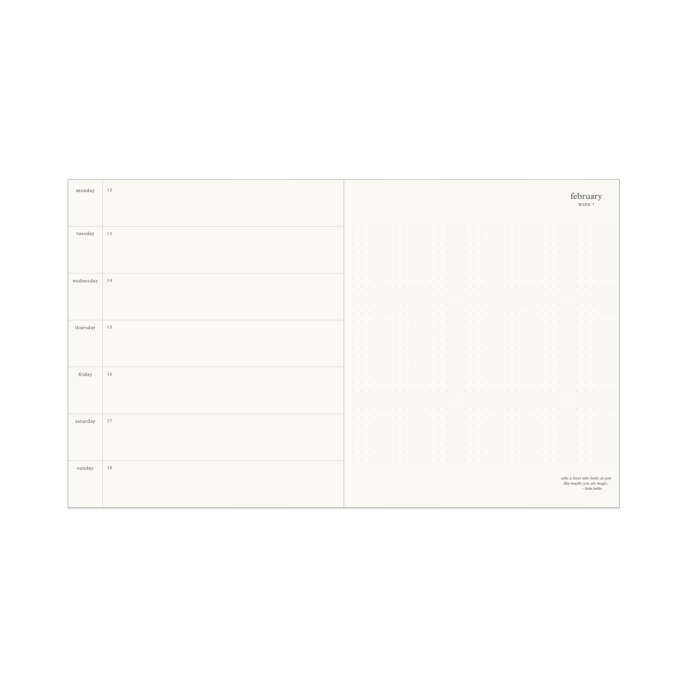 2024 Horizontal Weekly Planner-Emma Kate Co-Lot 39 Store & Cafe