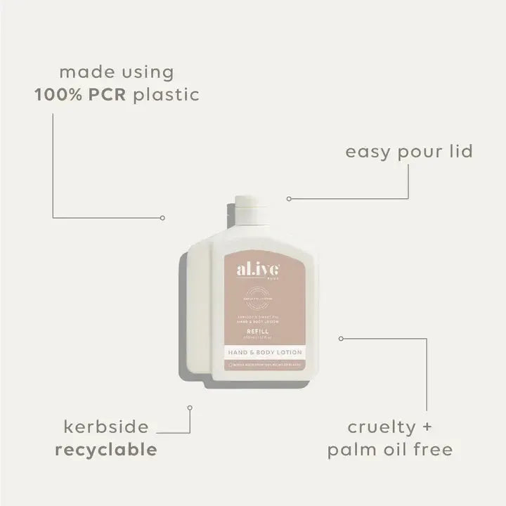 Apricot & Fig Lotion 650ml Refill-al.ive-Lot 39 Store & Cafe