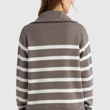 Astrid Knit Quarter Zip - Espresso-ORTC-Lot 39 Store & Cafe