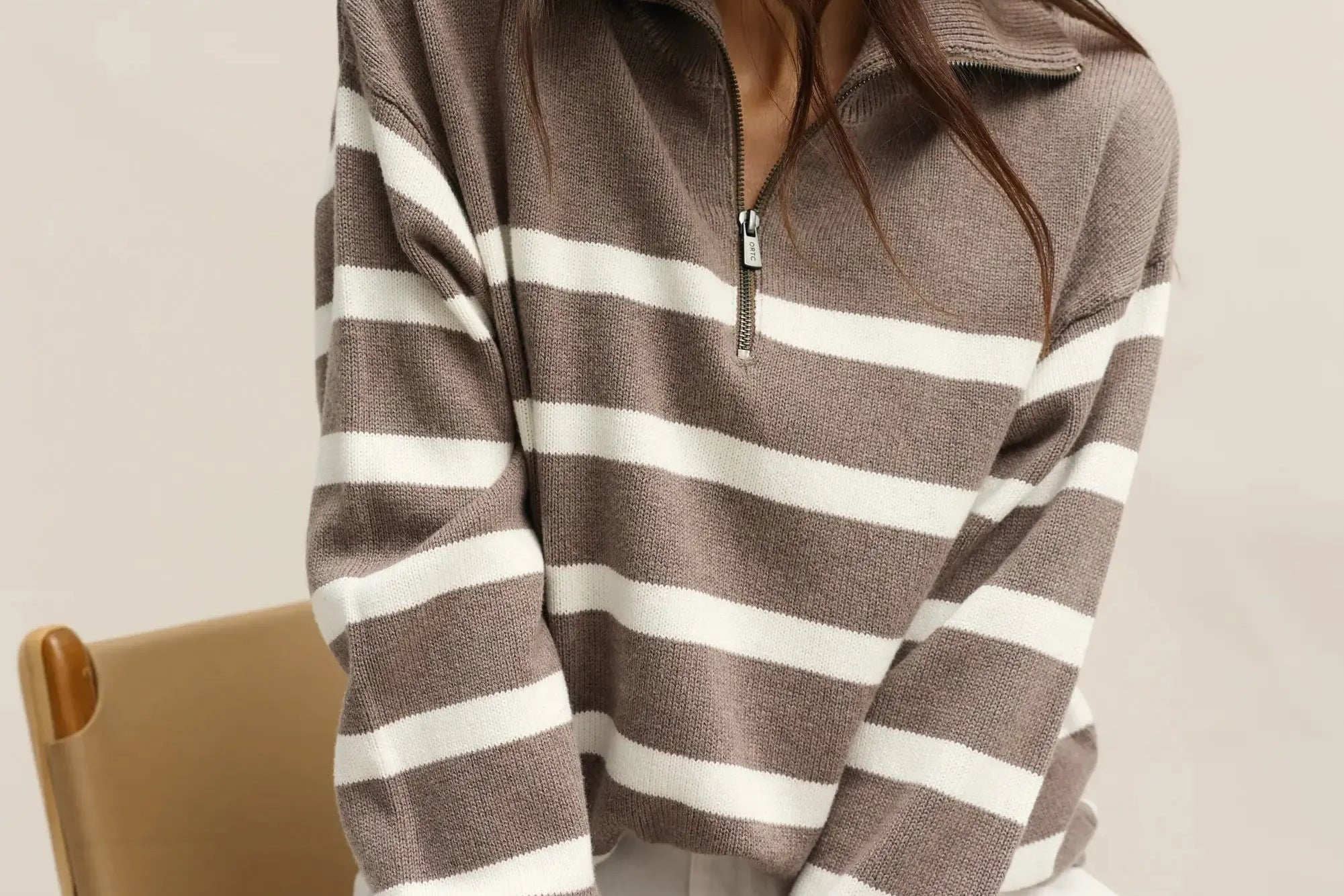 Astrid Knit Quarter Zip - Espresso-ORTC-Lot 39 Store & Cafe