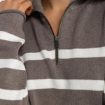 Astrid Knit Quarter Zip - Espresso-ORTC-Lot 39 Store & Cafe