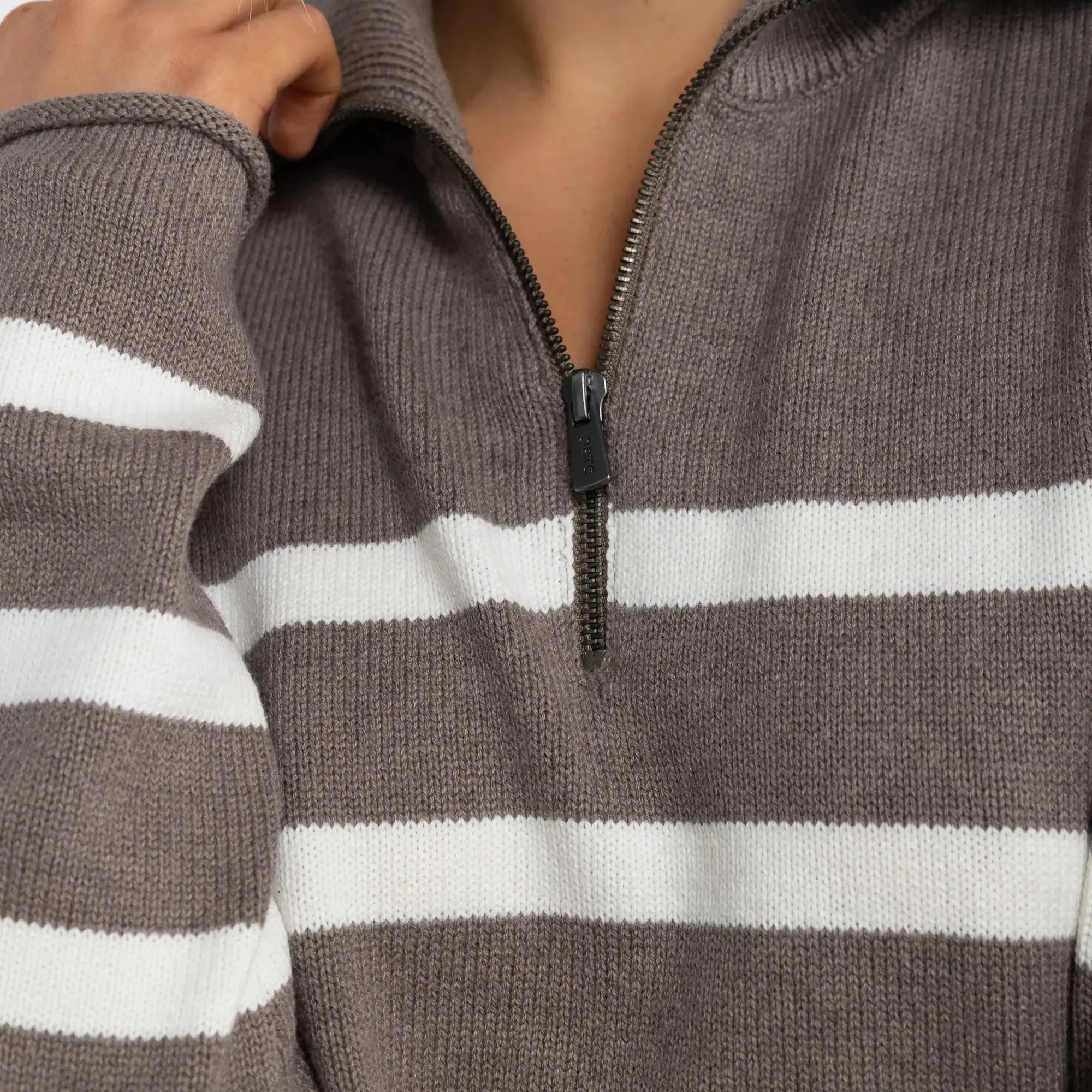 Astrid Knit Quarter Zip - Espresso-ORTC-Lot 39 Store & Cafe