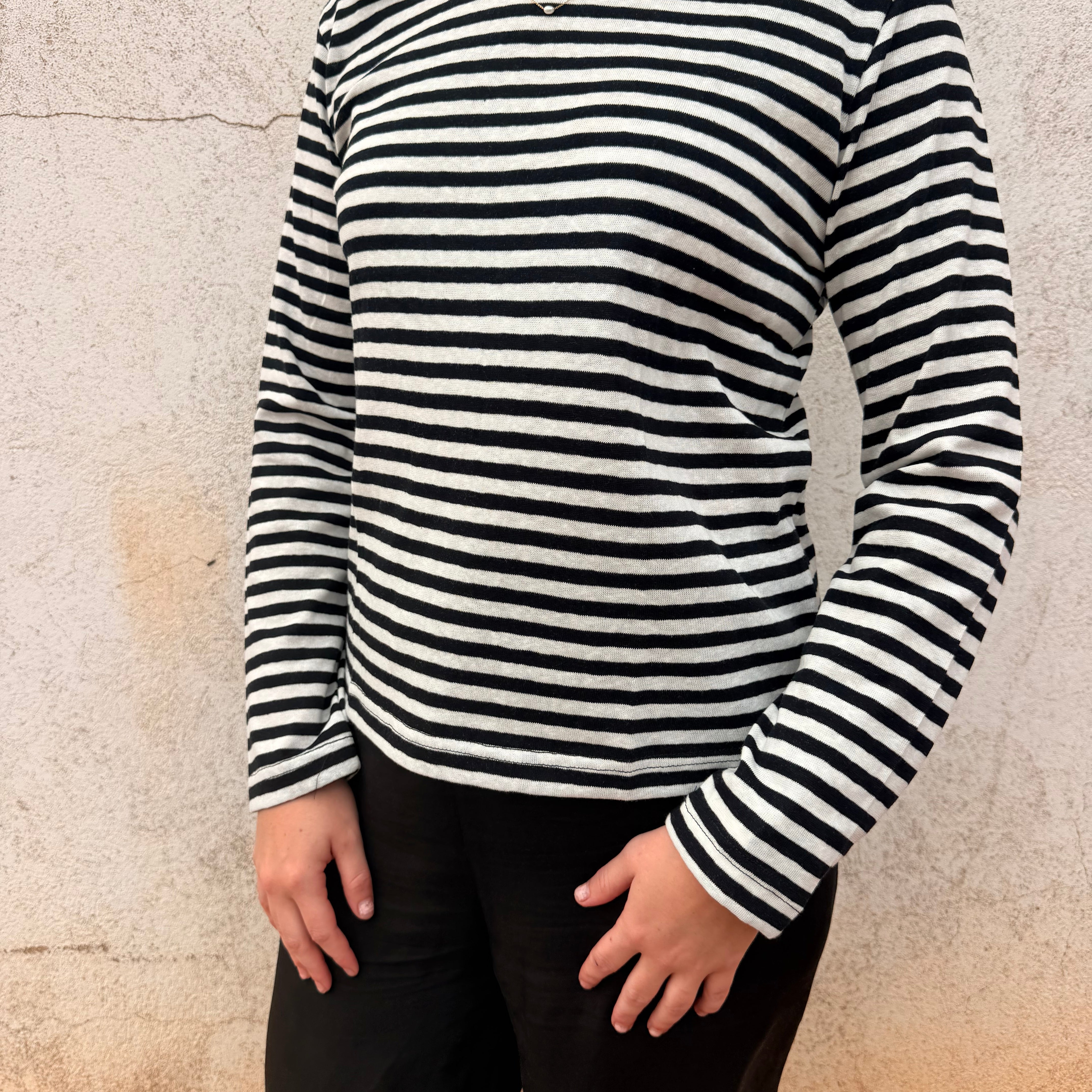 Athena Stripe Long Sleeve - Black-Little Lies-Lot 39 Store & Cafe