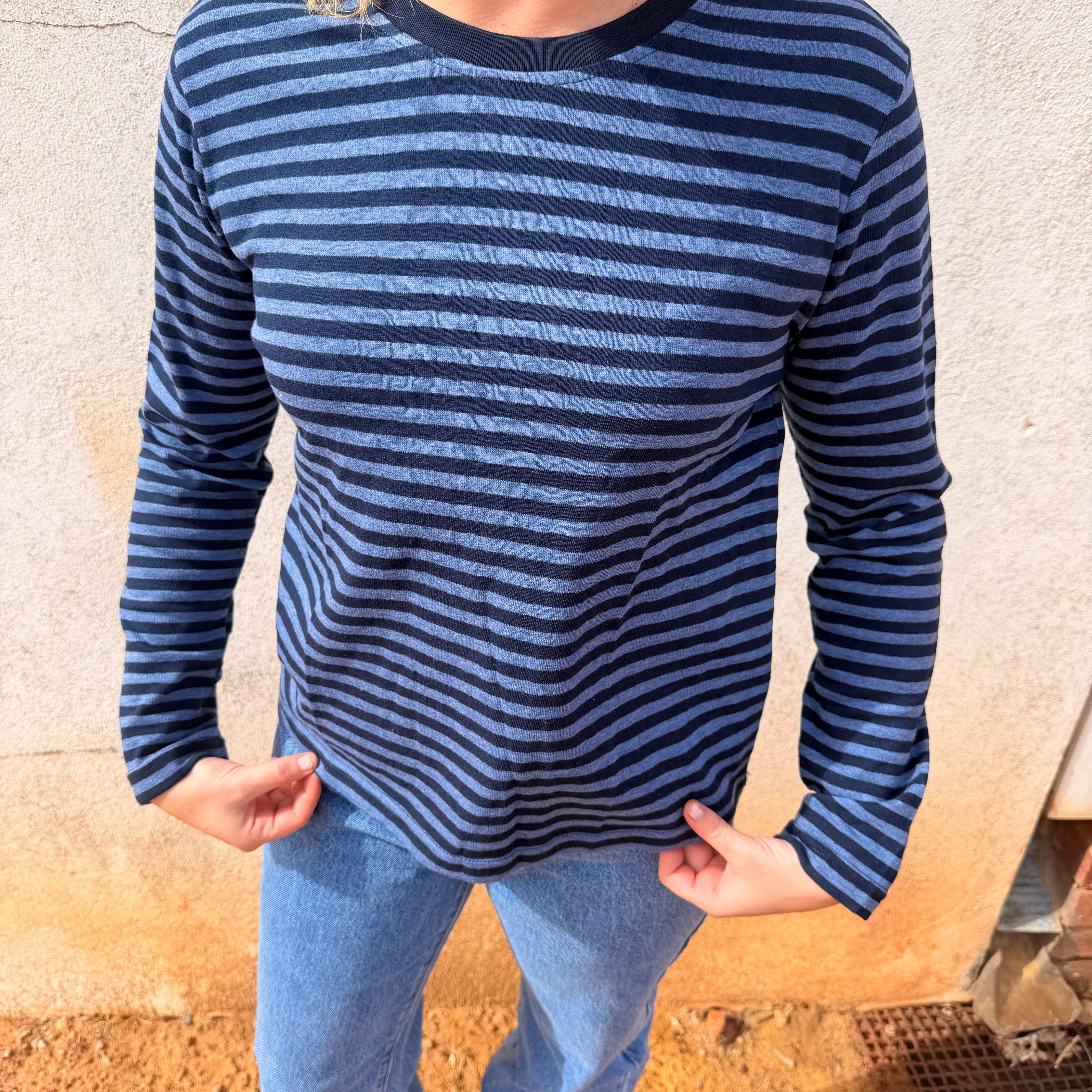 Athena Stripe Long Sleeve - Navy-Little Lies-Lot 39 Store & Cafe