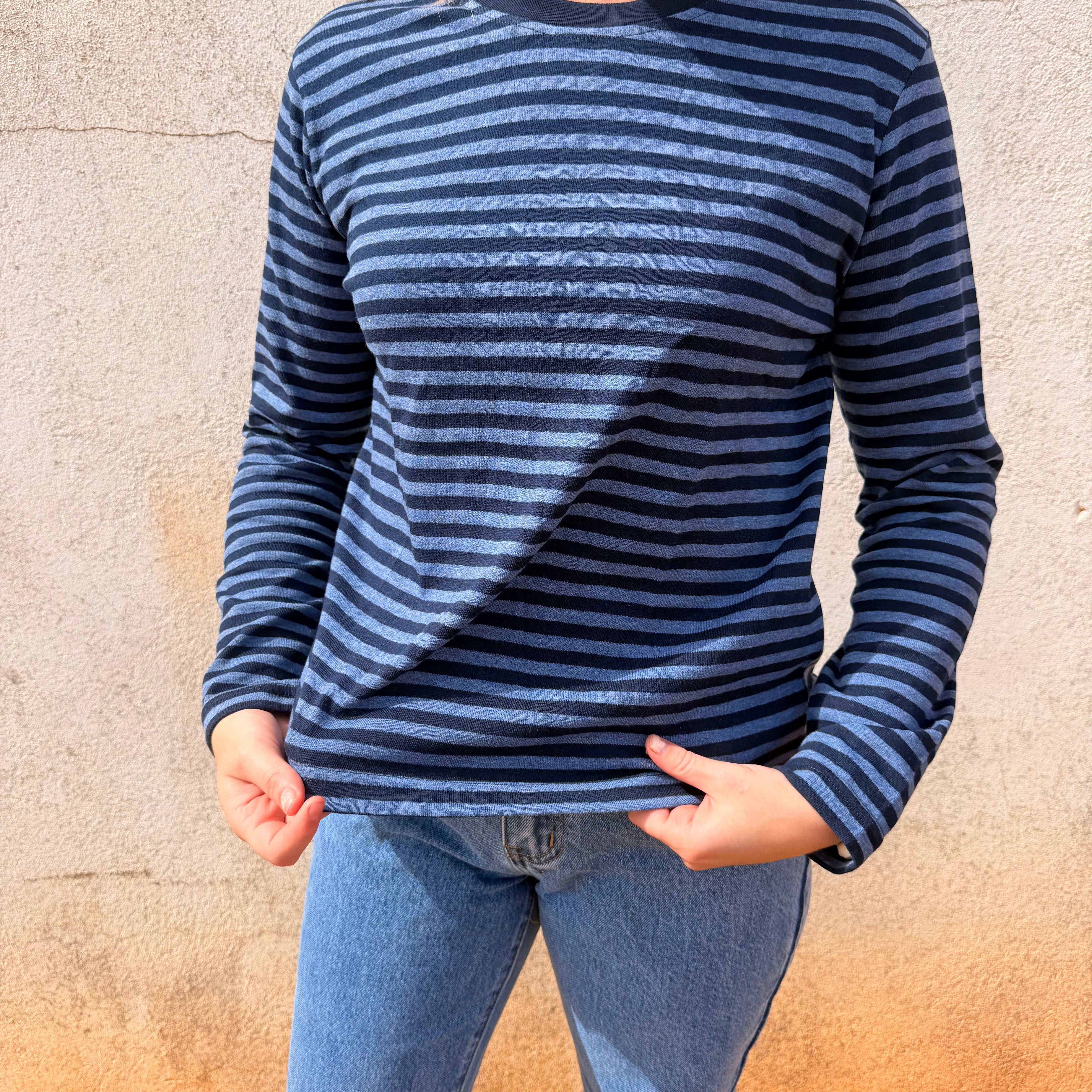 Athena Stripe Long Sleeve - Navy-Little Lies-Lot 39 Store & Cafe