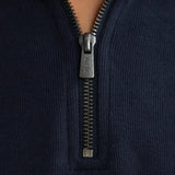 Ava Ribbed Quarter Zip - Navy-ORTC-Lot 39 Store & Cafe
