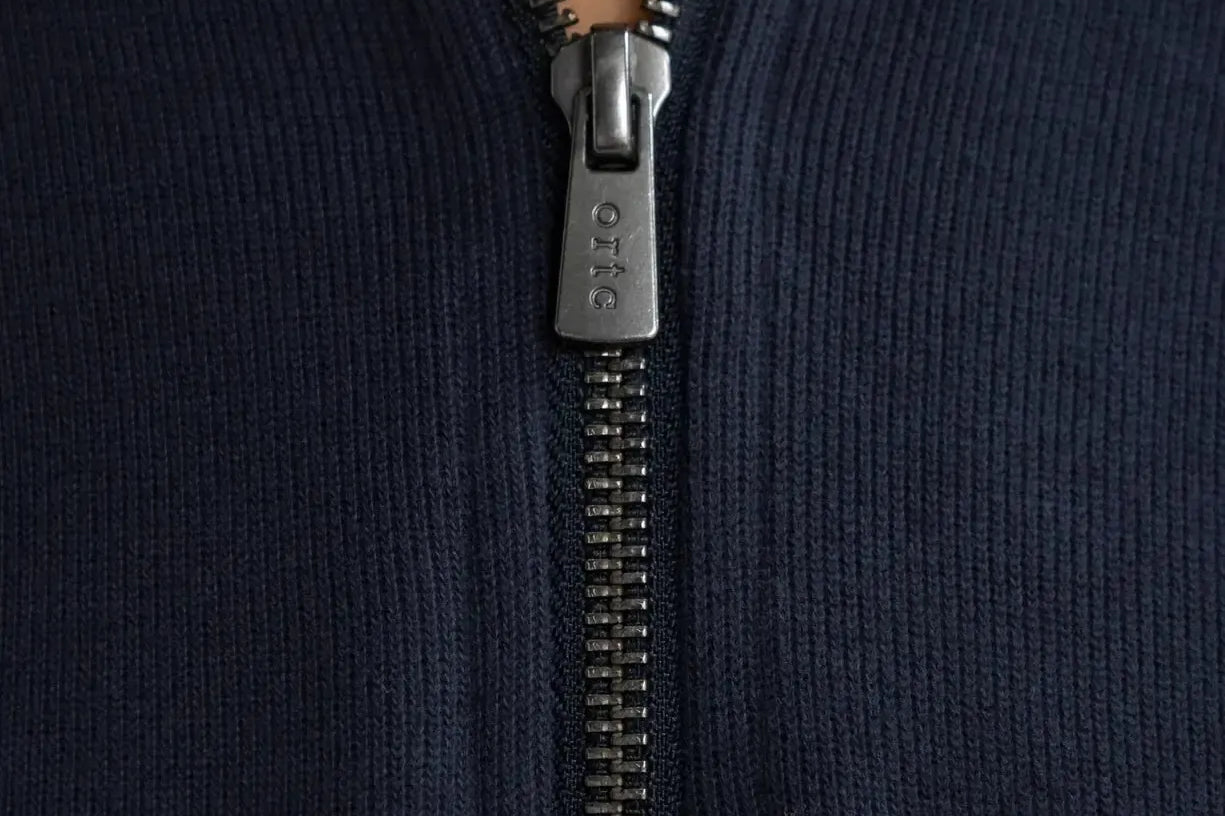 Ava Ribbed Quarter Zip - Navy-ORTC-Lot 39 Store & Cafe
