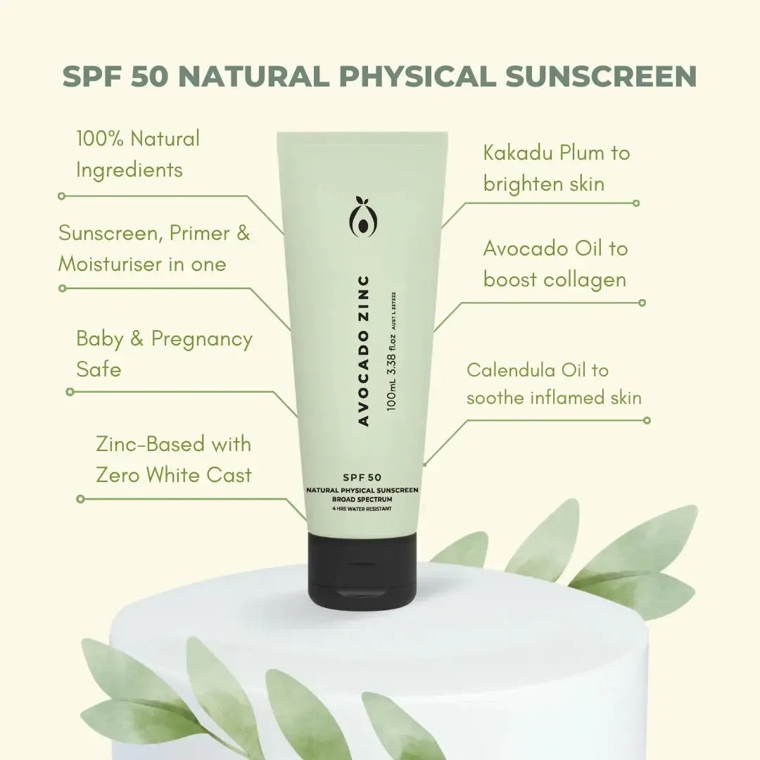 Avocado Zinc Natural SP50 Sunscreen-Avocado Zinc-Lot 39 Store & Cafe