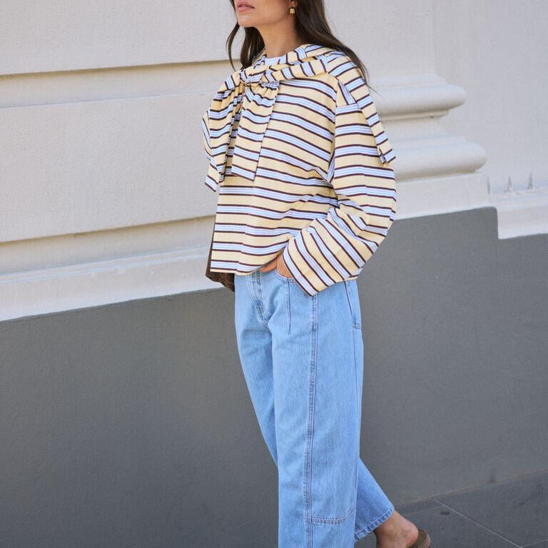 Beau Long Sleeve - Butter Brunette Stripe-Ceres Life-Lot 39 Store & Cafe