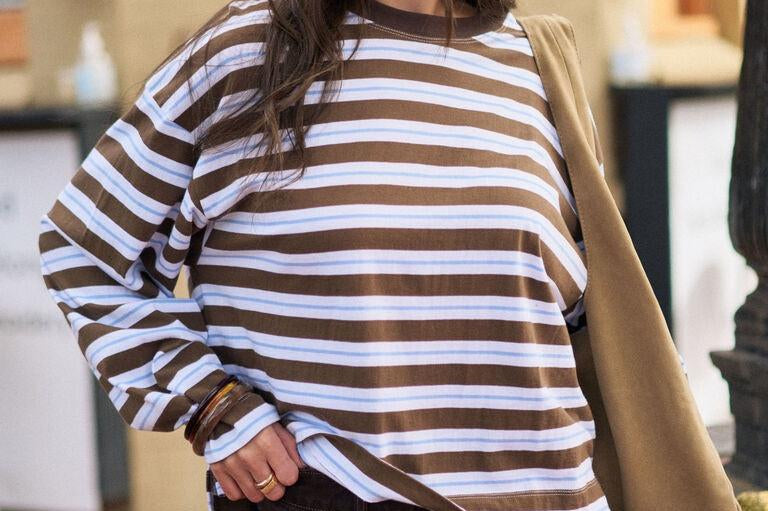 Beau Long Sleeve - Cocoa Sky Blue Stripe-Ceres Life-Lot 39 Store & Cafe
