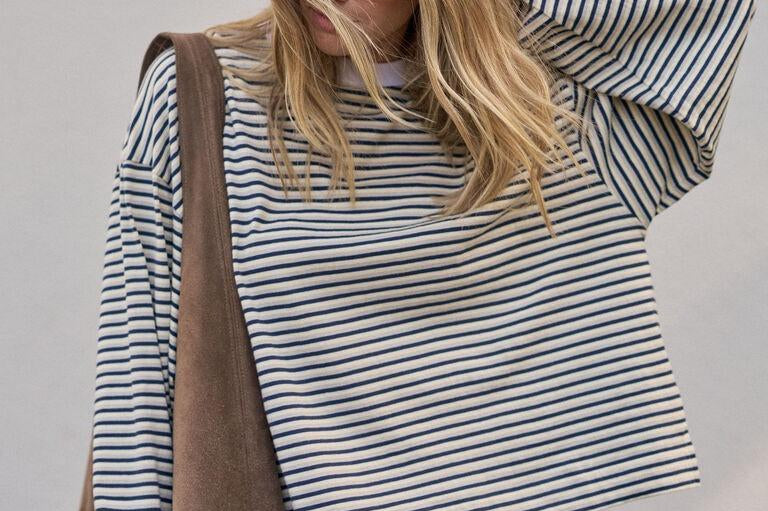 Beau Long Sleeve - Navy/Butter/Stone-Ceres Life-Lot 39 Store & Cafe