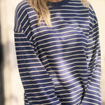 Beau Long Sleeve - Navy/Marshmellow Stripe-Ceres Life-Lot 39 Store & Cafe