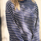 Beau Long Sleeve - Navy/Marshmellow Stripe-Ceres Life-Lot 39 Store & Cafe