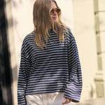 Beau Long Sleeve - Navy/Marshmellow Stripe-Ceres Life-Lot 39 Store & Cafe