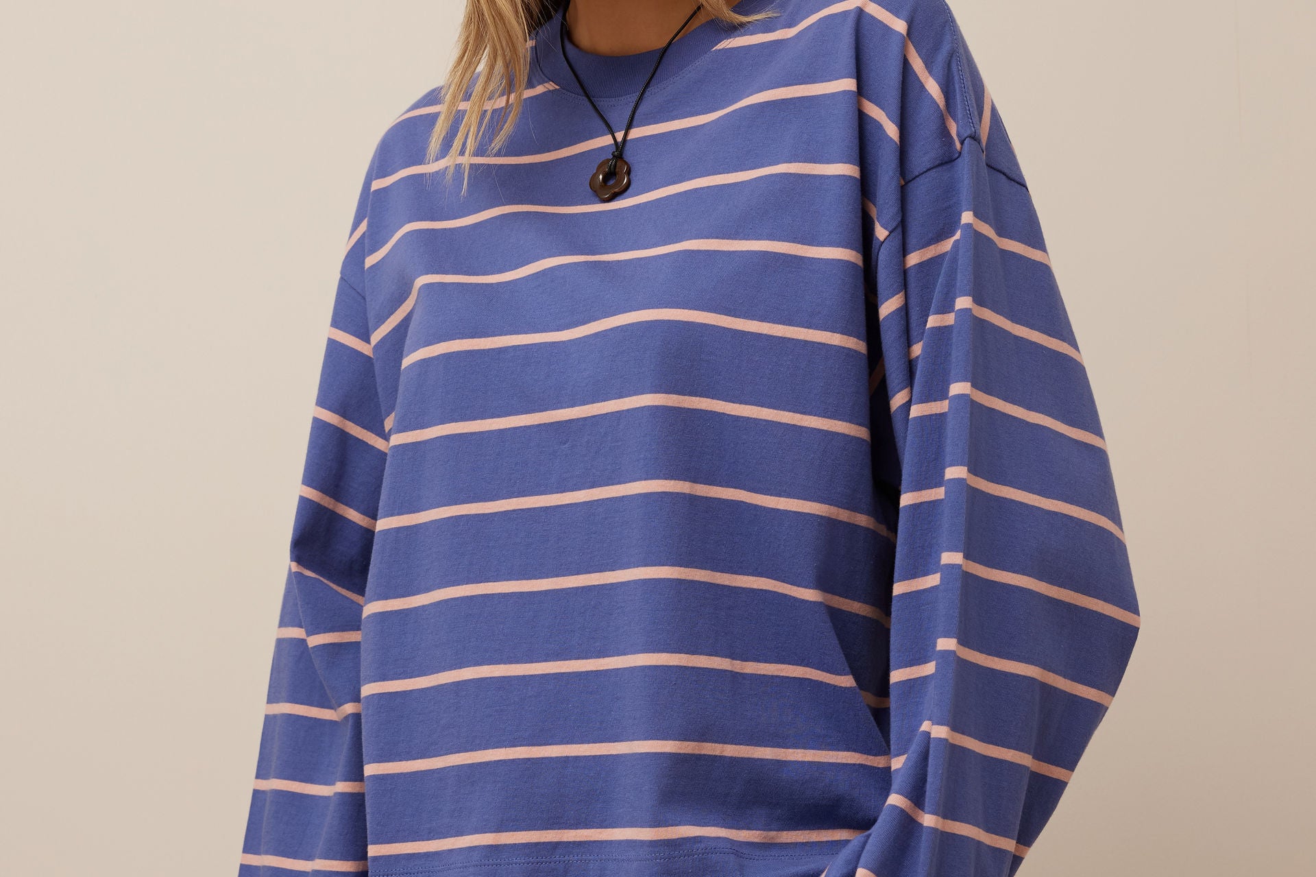 Beau Long Sleeve - Washed Navy/Pink-Ceres Life-Lot 39 Store & Cafe