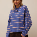 Beau Long Sleeve - Washed Navy/Pink-Ceres Life-Lot 39 Store & Cafe