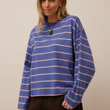 Beau Long Sleeve - Washed Navy/Pink-Ceres Life-Lot 39 Store & Cafe