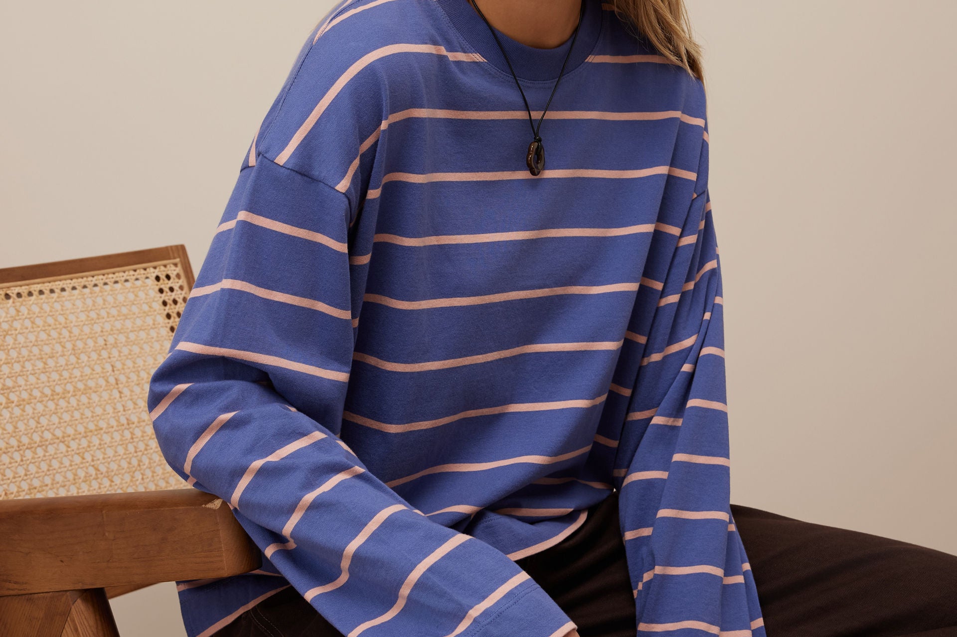 Beau Long Sleeve - Washed Navy/Pink-Ceres Life-Lot 39 Store & Cafe