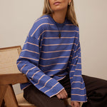 Beau Long Sleeve - Washed Navy/Pink-Ceres Life-Lot 39 Store & Cafe
