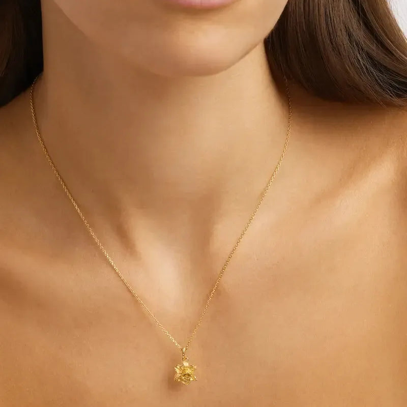 Birth Flower Necklace - Daffodil March-By Charlotte-Lot 39 Store & Cafe