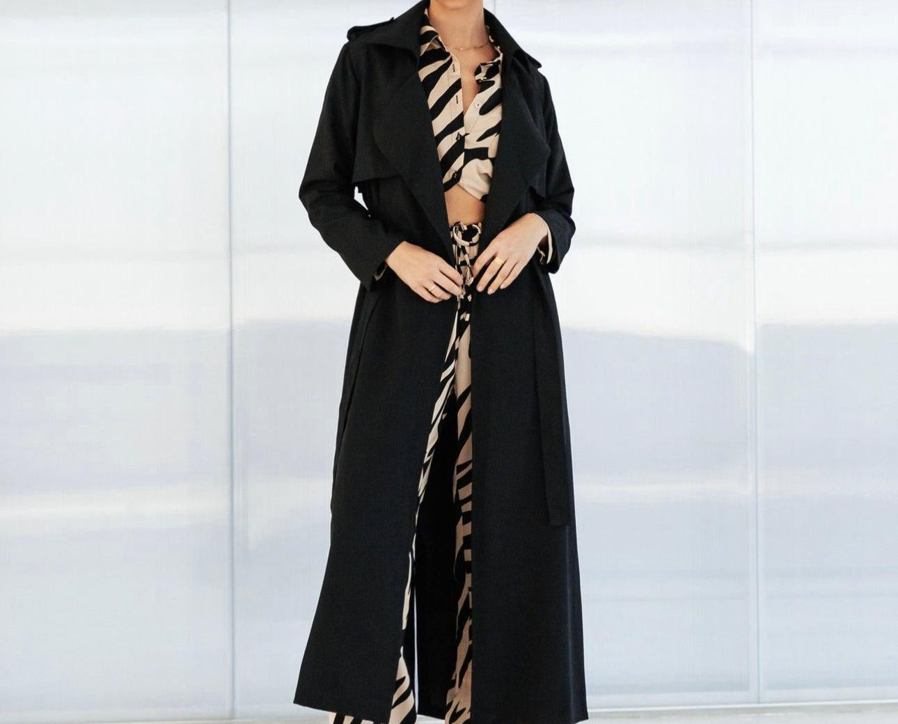 Black Trench-White Closet-Lot 39 Store & Cafe