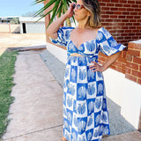 Blue Shell Maxi-By Frankie Clothing-Lot 39 Store & Cafe