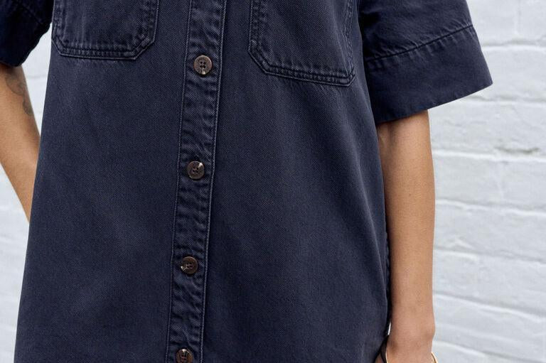 Bonnie Shirt Dress - Washed Black-Ceres Life-Lot 39 Store & Cafe