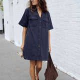 Bonnie Shirt Dress - Washed Black-Ceres Life-Lot 39 Store & Cafe