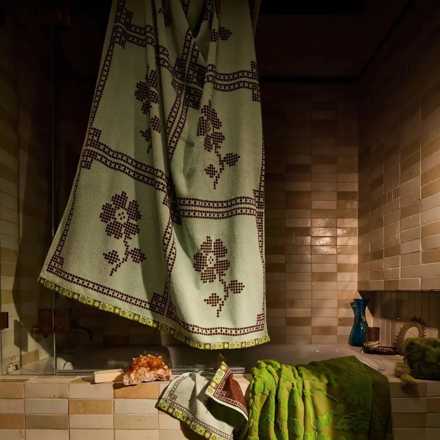 Bonny Bath Sheet - Fluroite-Sage & Clare-Lot 39 Store & Cafe