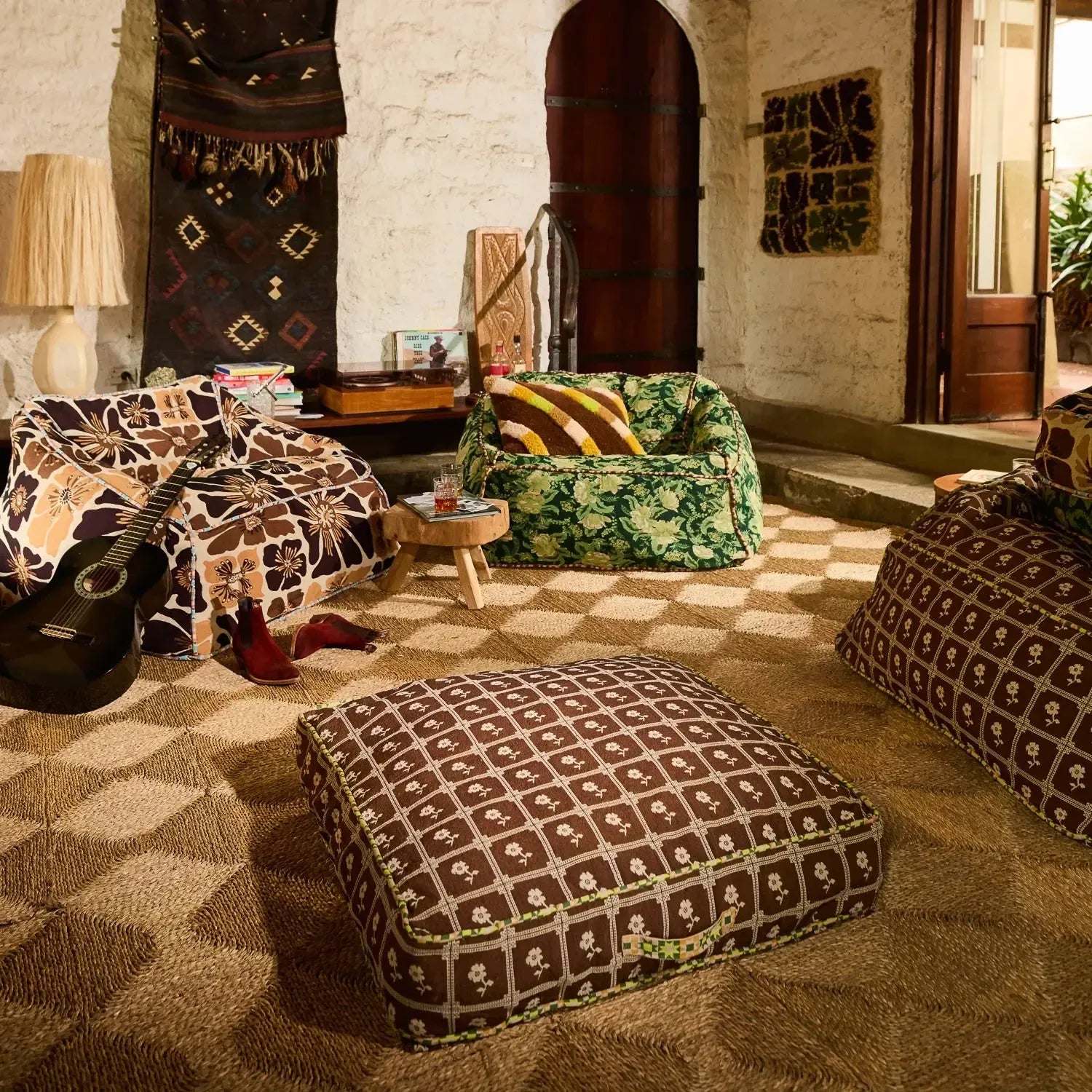 Bonny Jacquard Floor Cushion-Not specified-Lot 39 Store & Cafe