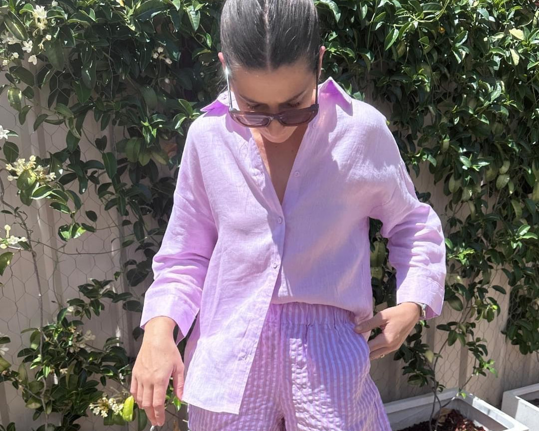 Boyfriend Shirt - Lilac-Little Lies-Lot 39 Store & Cafe