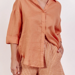 Boyfriend Shirt - Orange-Little Lies-Lot 39 Store & Cafe