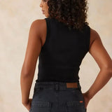 Contour Scoop Tank - Black/White Monogram-Ceres Life-Lot 39 Store & Cafe