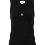 Contour Scoop Tank - Black/White Monogram-Ceres Life-Lot 39 Store & Cafe