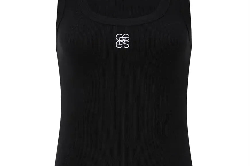 Contour Scoop Tank - Black/White Monogram-Ceres Life-Lot 39 Store & Cafe