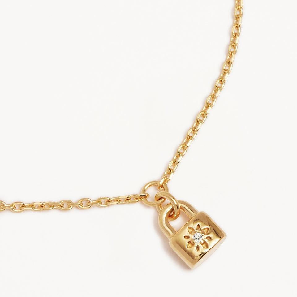 Crystal Lotus Padlock Bracelet-By Charlotte-Lot 39 Store & Cafe