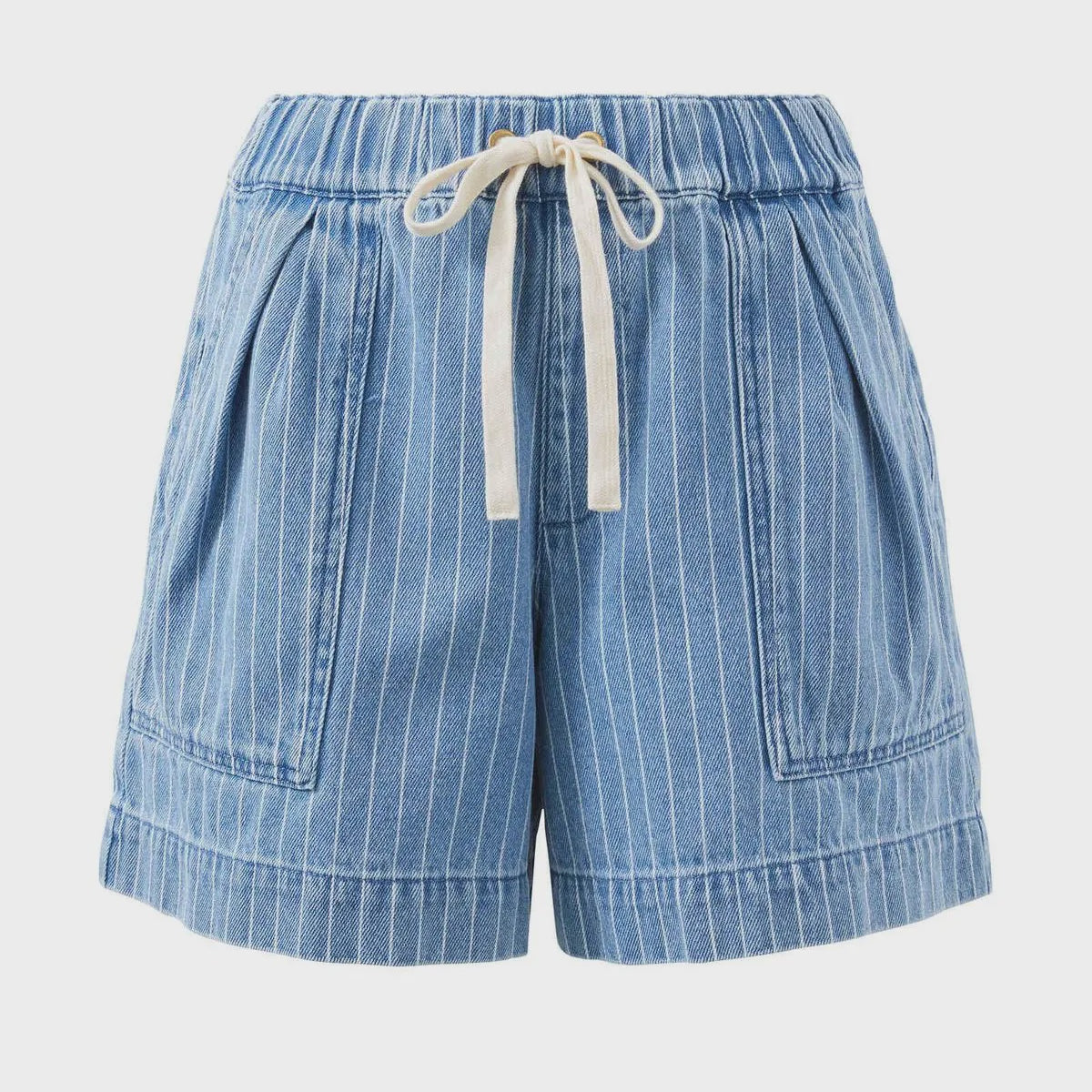 Darcy Everyday Relaxed Short - Indigo Stripe-Ceres Life-Lot 39 Store & Cafe