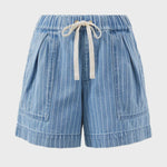 Darcy Everyday Relaxed Short - Indigo Stripe-Ceres Life-Lot 39 Store & Cafe