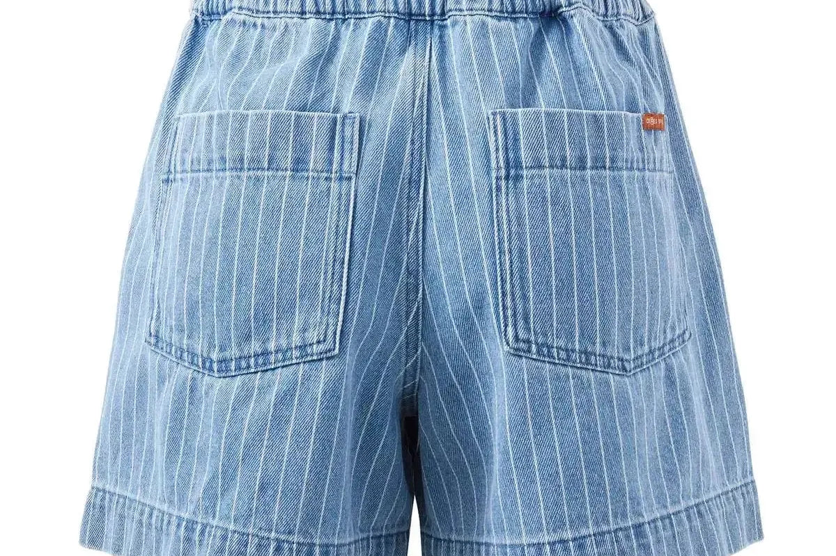 Darcy Everyday Relaxed Short - Indigo Stripe-Ceres Life-Lot 39 Store & Cafe