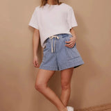 Darcy Everyday Relaxed Short - Indigo Stripe-Ceres Life-Lot 39 Store & Cafe