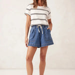 Darcy Relaxed Everyday Short - Washed Indigo-Ceres Life-Lot 39 Store & Cafe