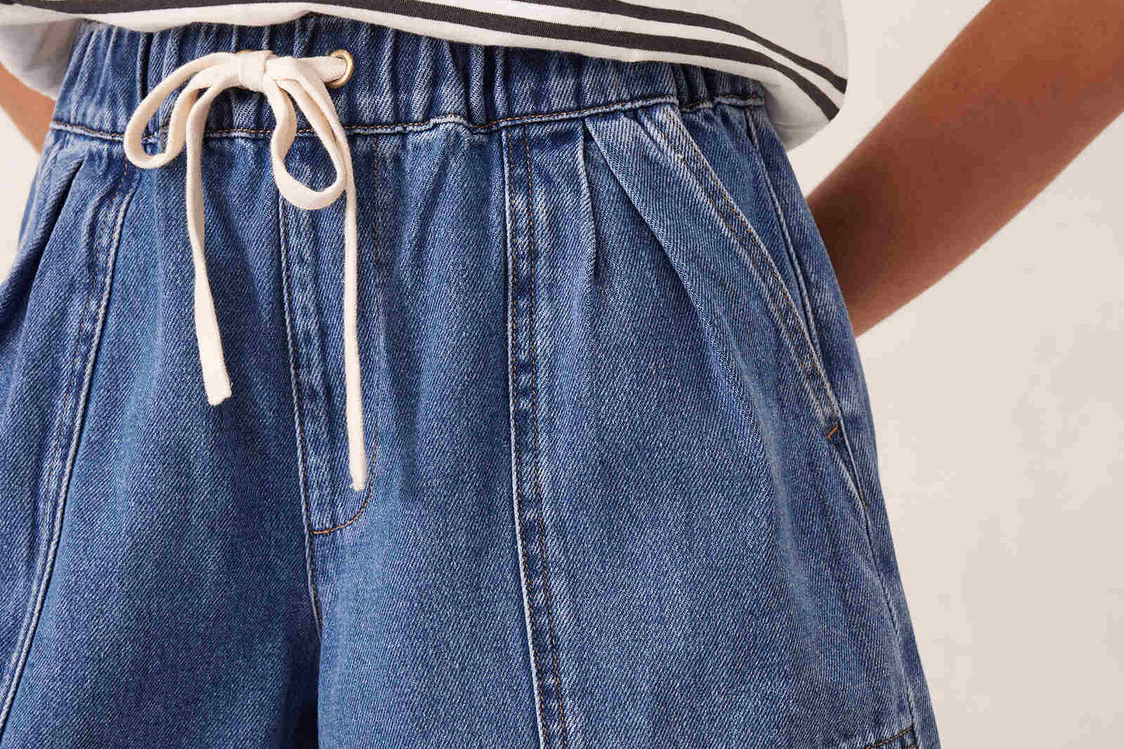 Darcy Relaxed Everyday Short - Washed Indigo-Ceres Life-Lot 39 Store & Cafe