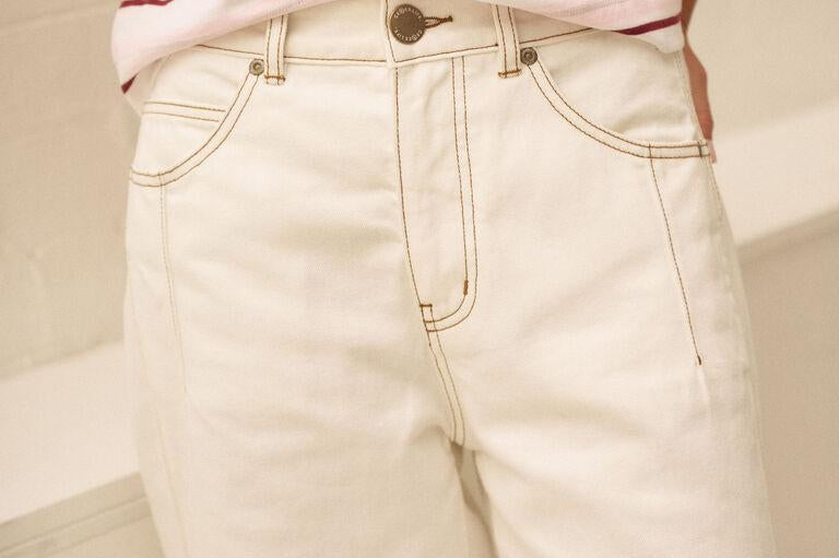 Denim Barrel Jean - Ecru-Ceres Life-Lot 39 Store & Cafe