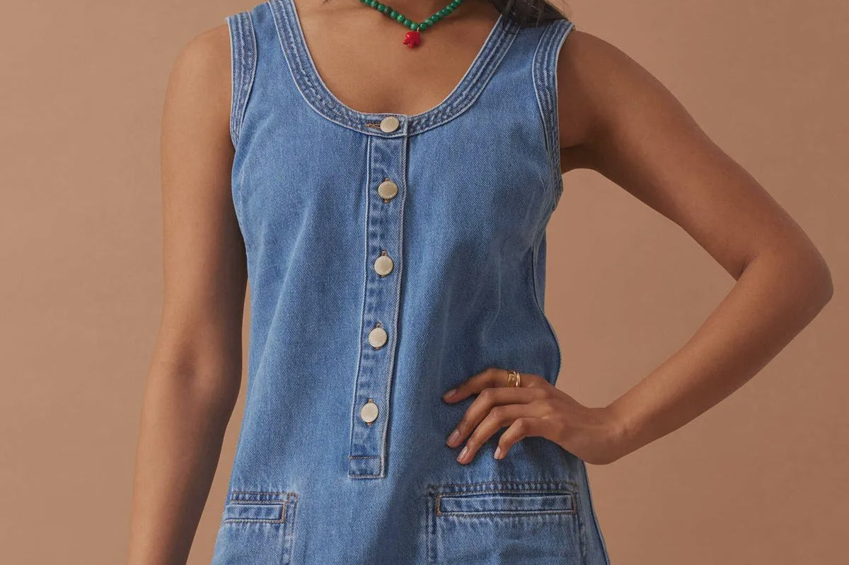 Denim Tank Dress - Vinatage Blue-Ceres Life-Lot 39 Store & Cafe