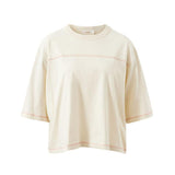 Devon Slouchy Tee - Buff/Red Stitch-Ceres Life-Lot 39 Store & Cafe