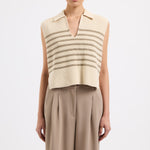Enes Stripe Knit Vest-Nude Lucy-Lot 39 Store & Cafe