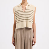 Enes Stripe Knit Vest-Nude Lucy-Lot 39 Store & Cafe